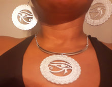 Load image into Gallery viewer, Abstract Handpainted Eye of Horus Necklace Set Kargo Fresh
