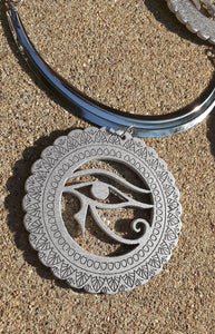 Abstract Handpainted Eye of Horus Necklace Set Kargo Fresh