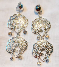 Load image into Gallery viewer, Abstract Metal Clip On Earrings silver Kargo Fresh
