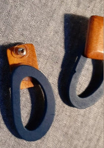 Abstract Modern Minimalist Design Wooden Earrings Kargo Fresh
