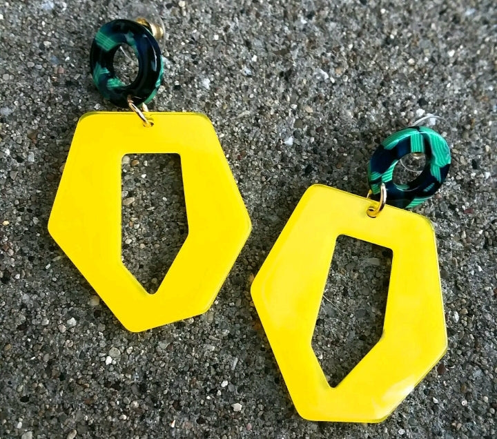 Abstract Pop Art Acrylic Earrings Kargo Fresh