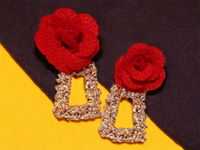 Load image into Gallery viewer, Abstract Rose Flower Earrings Kargo Fresh
