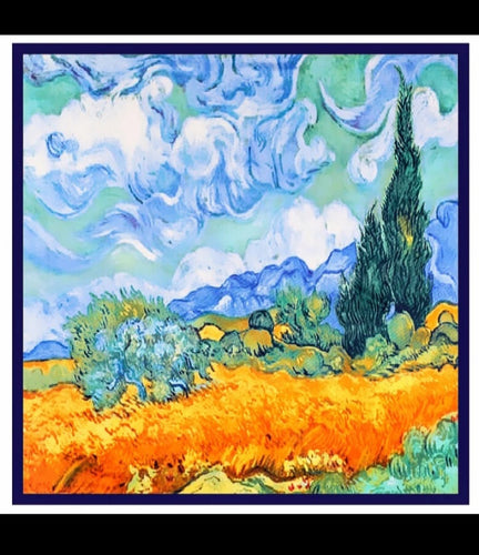 Abstract Silk Scarf Vincent Van Gogh Kargo Fresh
