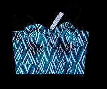 Load image into Gallery viewer, Abstract Stretch bustier crop top and earrings set New 3xl Kargo Fresh
