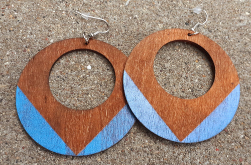 Abstract Wooden Hoop Earrings Kargo Fresh