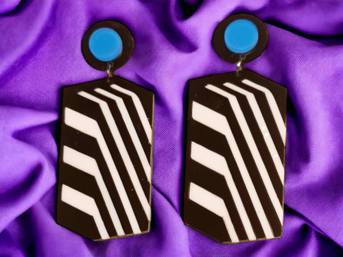 Abstract acrylic 3D Abstract Design Earrings Kargo Fresh