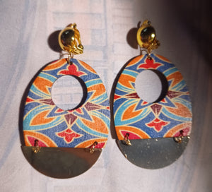 Abstract boho clip on earrings Kargo Fresh