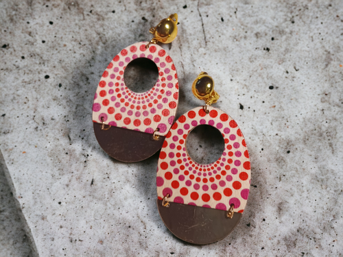 Abstract boho clip on earrings Kargo Fresh