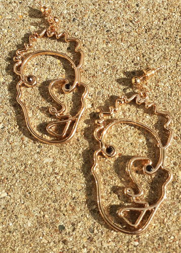 Abstract face Earrings Kargo Fresh