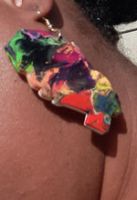 Load image into Gallery viewer, Abstract handpainted Afrocentric Earrings Kargo Fresh
