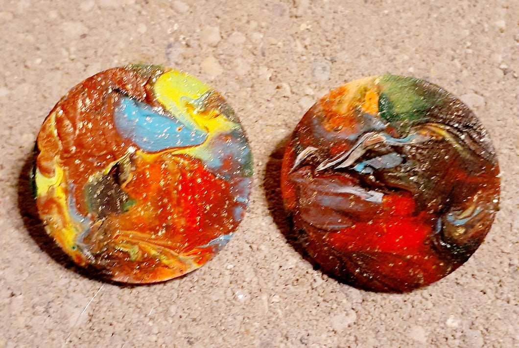 Abstract handpainted Earrings Kargo Fresh