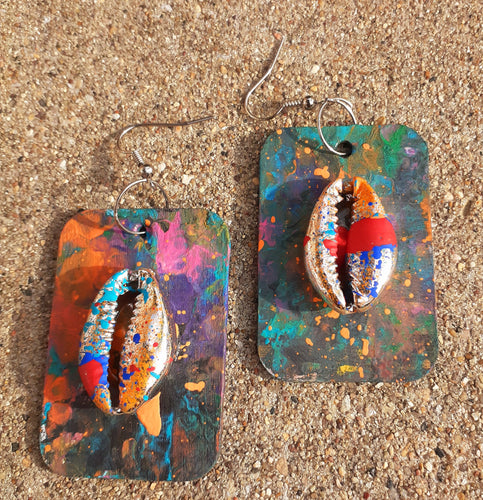 Abstract handpainted Earrings Kargo Fresh