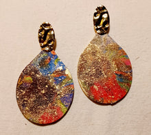 Load image into Gallery viewer, Abstract handpainted Wooden Earrings Kargo Fresh
