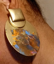 Load image into Gallery viewer, Abstract handpainted Wooden Earrings Kargo Fresh
