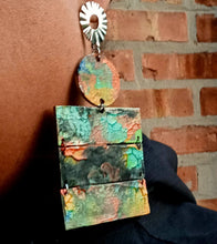 Load image into Gallery viewer, Abstract handpainted Wooden Earrings Kargo Fresh
