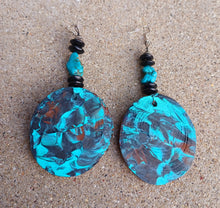 Load image into Gallery viewer, Abstract handpainted Wooden Earrings Kargo Fresh
