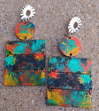 Load image into Gallery viewer, Abstract handpainted Wooden Earrings Kargo Fresh
