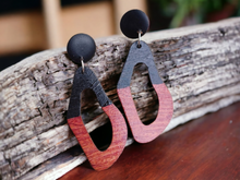 Load image into Gallery viewer, Abstract handpainted Wooden Earrings Kargo Fresh
