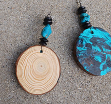 Load image into Gallery viewer, Abstract handpainted Wooden Earrings Kargo Fresh
