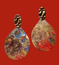 Load image into Gallery viewer, Abstract handpainted Wooden Earrings Kargo Fresh
