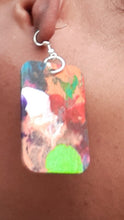 Load image into Gallery viewer, Abstract handpainted Wooden Earrings Kargo Fresh
