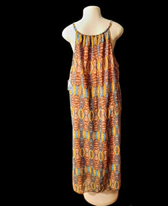 Abstract hi low maxi dress nwt 2xl Kargo Fresh