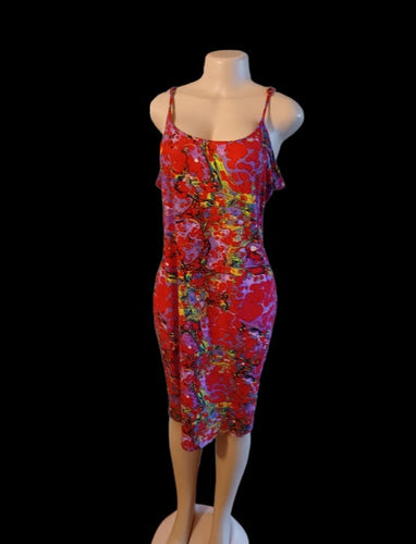 Abstract midi dress nwt 3xl Kargo Fresh