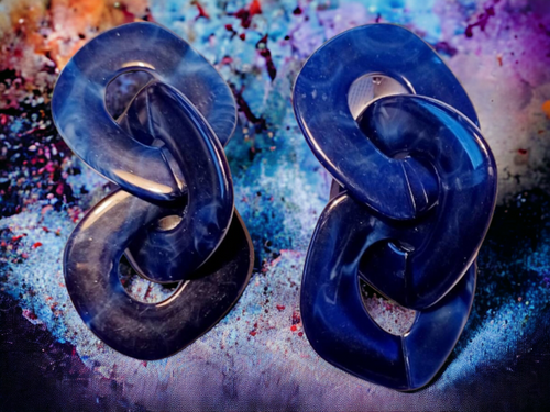 Acrylic Chain Hoop Clip on Earrings Kargo Fresh