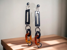 Load image into Gallery viewer, Acrylic Chain Hoop Clip on Earrings Kargo Fresh
