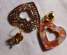 Load image into Gallery viewer, Acrylic Heart Dangle Clip on Earrings Kargo Fresh
