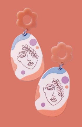 Acrylic Pop Art Earrings Kargo Fresh