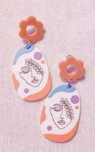 Acrylic Pop Art Earrings Kargo Fresh