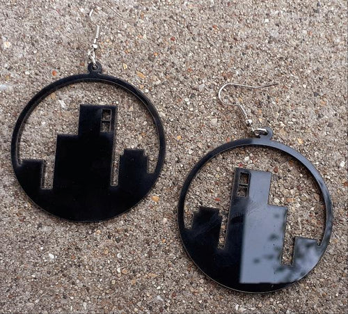 Acrylic Pop Art SKYLINE Earrings Kargo Fresh