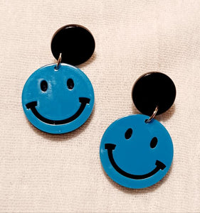 Acrylic Pop Art Smiley Face Earrings Kargo Fresh