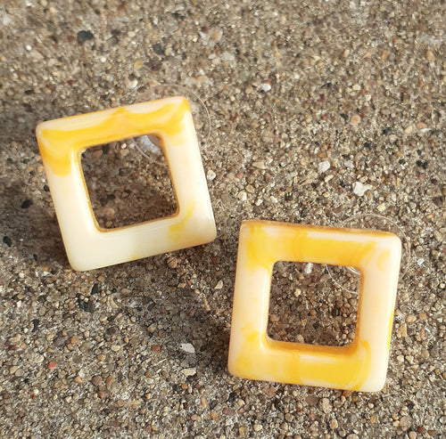 Acrylic Square Stud Earrings Kargo Fresh