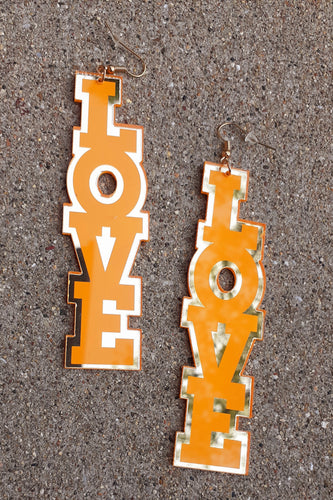 Acrylic VARSITY Love Earrings Kargo Fresh