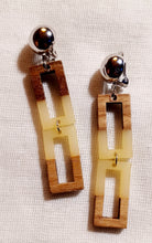 Load image into Gallery viewer, Acrylic and Wood Minimalist Clip On Earrings Kargo Fresh
