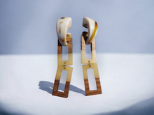 Load image into Gallery viewer, Acrylic and Wood Minimalist  Earrings Kargo Fresh
