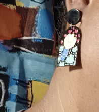 Load image into Gallery viewer, Acrylic pop art clip on earrings Kargo Fresh
