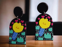 Load image into Gallery viewer, Acrylic pop art clip on earrings Kargo Fresh
