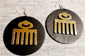 Adinkra Symbol Afrocentric Earrings Kargo Fresh