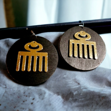 Load image into Gallery viewer, Adinkra Symbol Afrocentric Earrings Kargo Fresh
