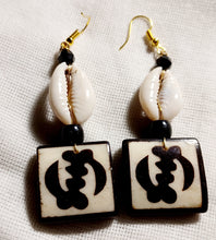 Load image into Gallery viewer, Adinkra and Ankh Bangle and earrings set Kargo Fresh
