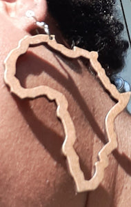 Africa Silhouette Wooden Earrings Kargo Fresh