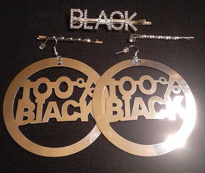 Afrocentric 100% Black statement Earrings Set Kargo Fresh