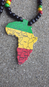 Afrocentric Africa Map Mens Bead Necklace Kargo Fresh