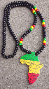 Afrocentric Africa Map Mens Bead Necklace Kargo Fresh