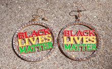 Load image into Gallery viewer, Afrocentric Black Lives Matter Earrings Kargo Fresh
