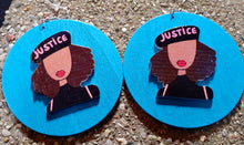 Load image into Gallery viewer, Afrocentric  Justice Statement Earrings Kargo Fresh
