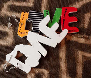 Afrocentric LOVE Earrings Kargo Fresh